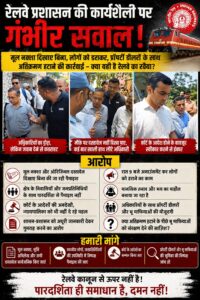 उत्तराखंड /हरिद्वार : रेलवे की कार्रवाई पर स्थानीय लोगों का बड़ा आरोप, बोले- “मूल नक्शा और दस्तावेज दिखाए बिना की जा रही पैमाइश और अतिक्रमण की कार्रवाई”
