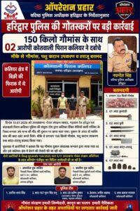उत्तराखंड / हरिद्वार : ऑपरेशन प्रहार: कलियर में गौतस्करों पर पुलिस का बड़ा प्रहार, 150 किलो गौमांस व पशु कटान उपकरण बरामद, दो गिरफ्तार…