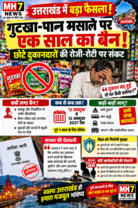 उत्तराखंड में गुटखा-पान मसाले पर एक साल का प्रतिबंध? छोटे दुकानदारों की रोजी-रोटी पर संकट!